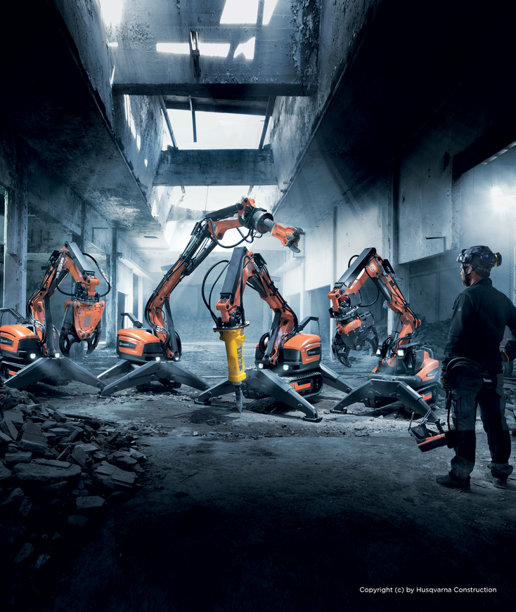 Husqvarna Construction introduces a new range of powerful DXR robots