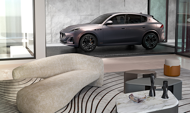 MASERATI AND GIORGETTI UNVEIL AN INTERIOR COLLECTION AND A FUORISERIE GRECALE ONE-OFF AT MILAN DESIGN WEEK